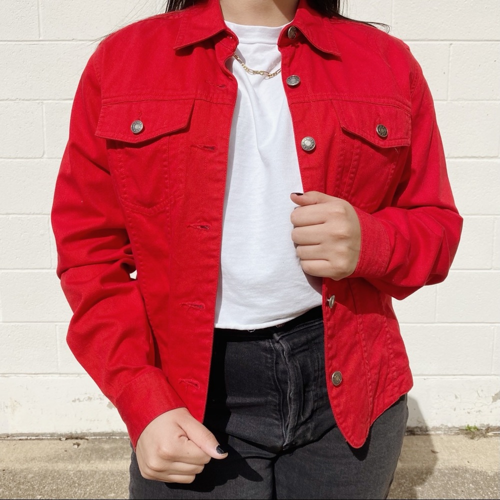 Emma James Sport Red Denim Jacket